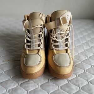Axion Complex Sneakers Mens 11 Tan Beige Excellent High Top Skate Shoes 1714-136